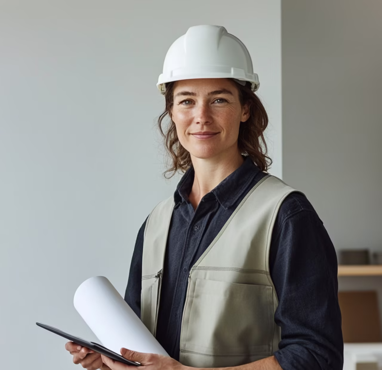 Financial consultant reviewing reports